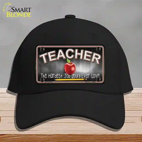 Teacher Novelty License Plate Hat Cotton / Black