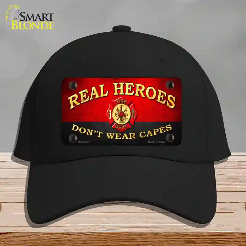 Real Heroes Red Novelty License Plate Hat Cotton / Black