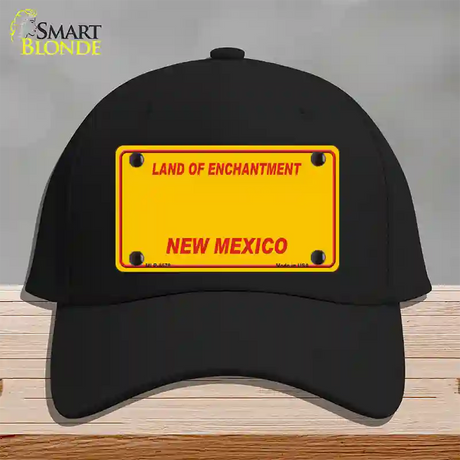 New Mexico Yellow Novelty License Plate Hat Cotton / Black