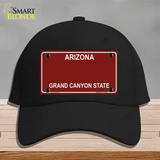 Arizona Red Novelty License Plate Hat Black Cotton