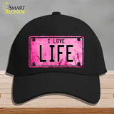 I Love Life Novelty License Plate Hat Cotton / Black