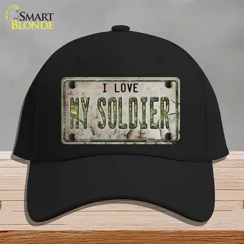 I Love My Solider Novelty License Plate Hat Cotton / Black