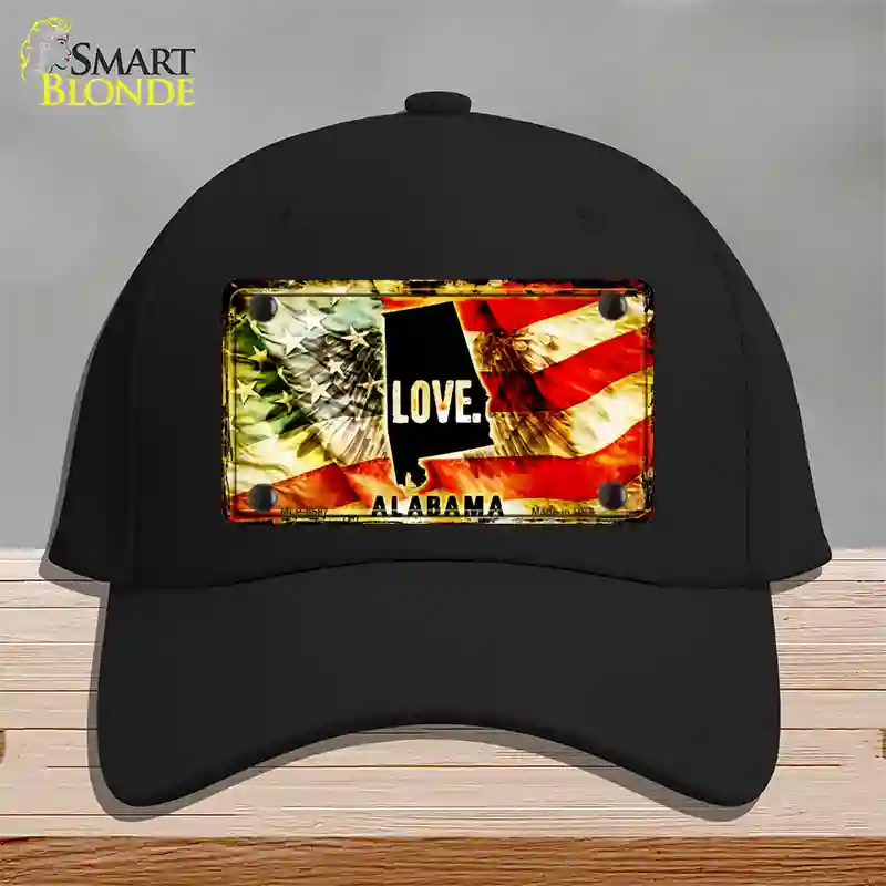 Alabama Love Novelty License Plate Hat Cotton / Black