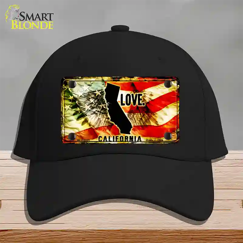 California Love Novelty License Plate Hat Cotton / Black