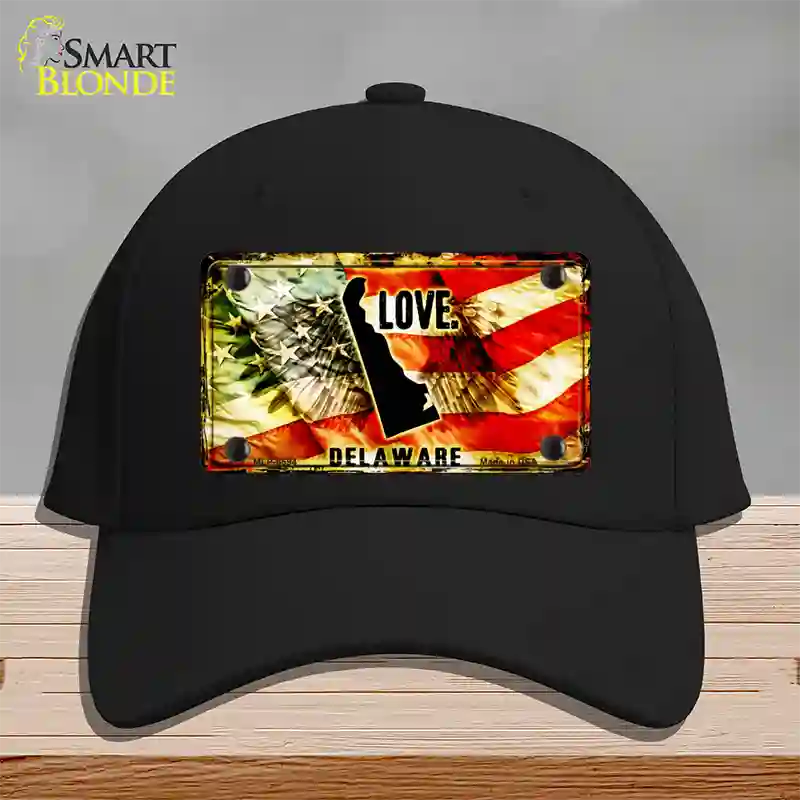 Delaware Love Novelty License Plate Hat Cotton / Black