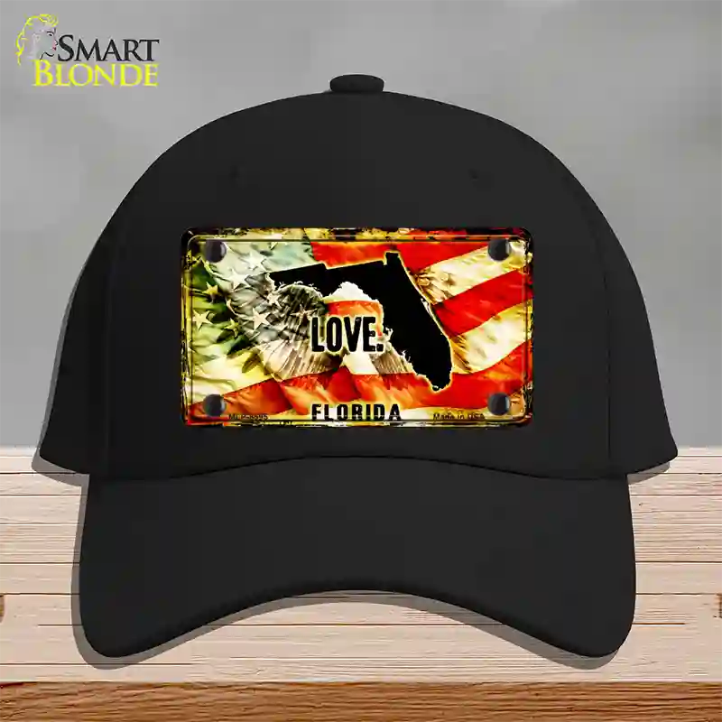 Florida Love Novelty License Plate Hat Cotton / Black