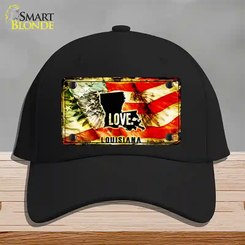 Louisiana Love Novelty License Plate Hat Cotton / Black