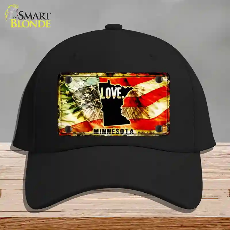 Minnesota Love Novelty License Plate Hat Cotton / Black