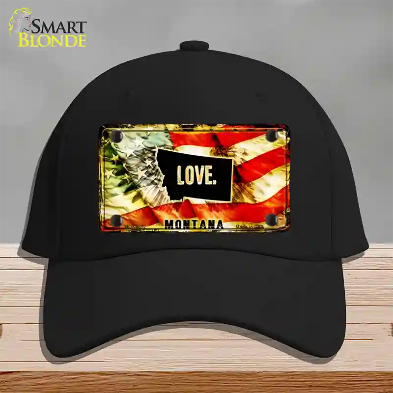 Montana Love Novelty License Plate Hat Cotton / Black