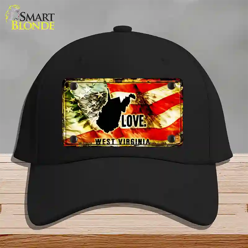 West Virginia Love Novelty License Plate Hat Cotton / Black