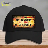 I Love My Country Novelty License Plate Hat Cotton / Black