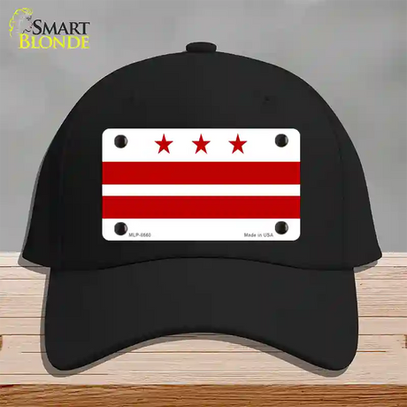 Washington DC Flag Novelty License Plate Hat Cotton / Black