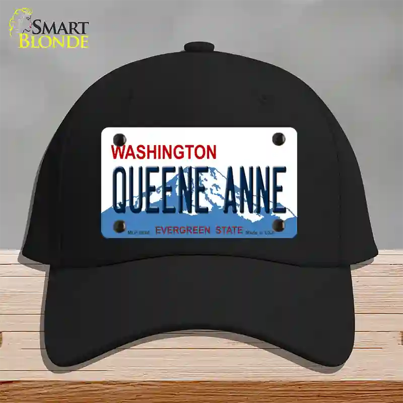 Queene Anne Washington Novelty License Plate Hat Cotton / Black