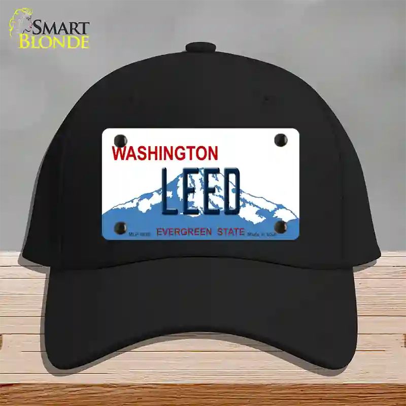 Leed Washington Novelty License Plate Hat Cotton / Black