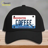 Coffee Washington Novelty License Plate Hat Cotton / Black