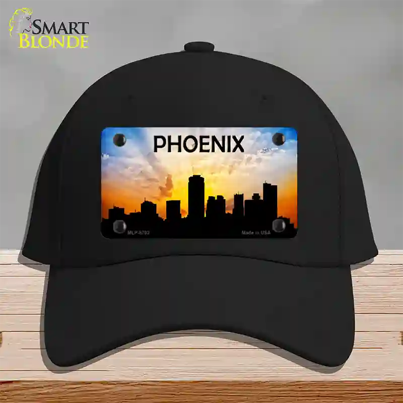 Phoenix Silhouette Novelty License Plate Hat Cotton / Black