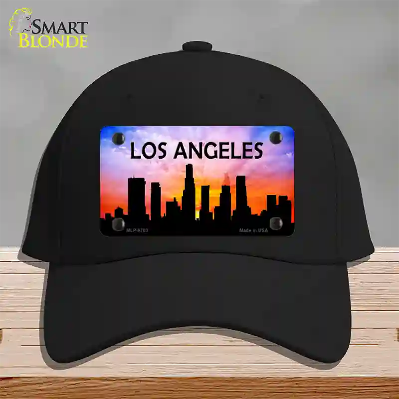 Los Angeles Silhouette Novelty License Plate Hat Cotton / Black