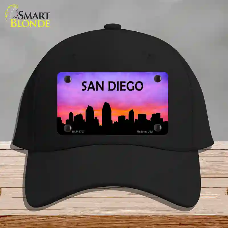 San Diego Silhouette Novelty License Plate Hat Cotton / Black