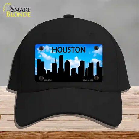 Houston Silhouette Novelty License Plate Hat Cotton / Black