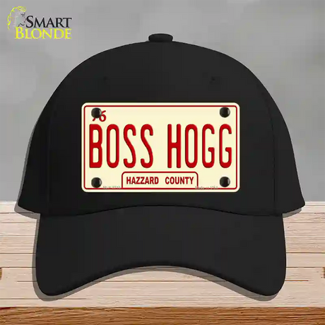 Boss Hogg Hazzard County Novelty License Plate Hat Cotton / Black