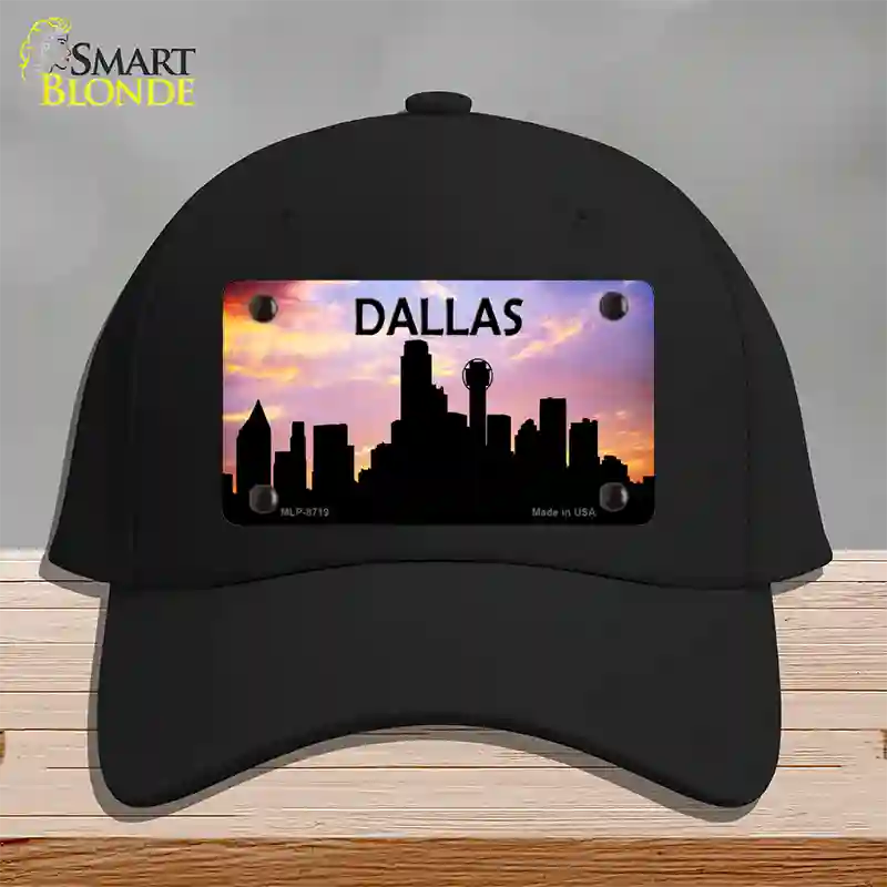 Dallas Silhouette Novelty License Plate Hat Cotton / Black