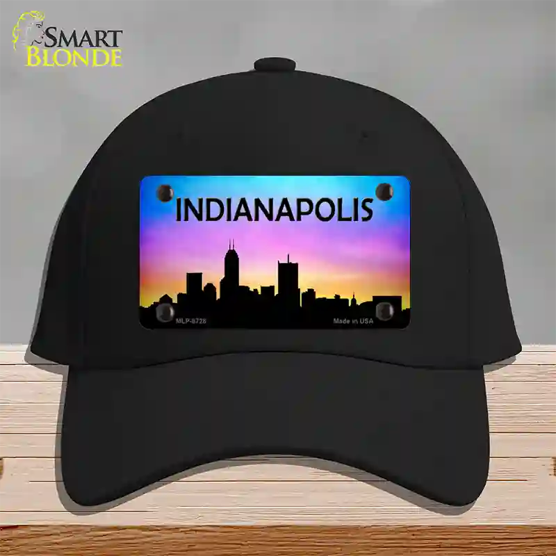 Indianapolis Silhouette Novelty License Plate Hat Cotton / Black