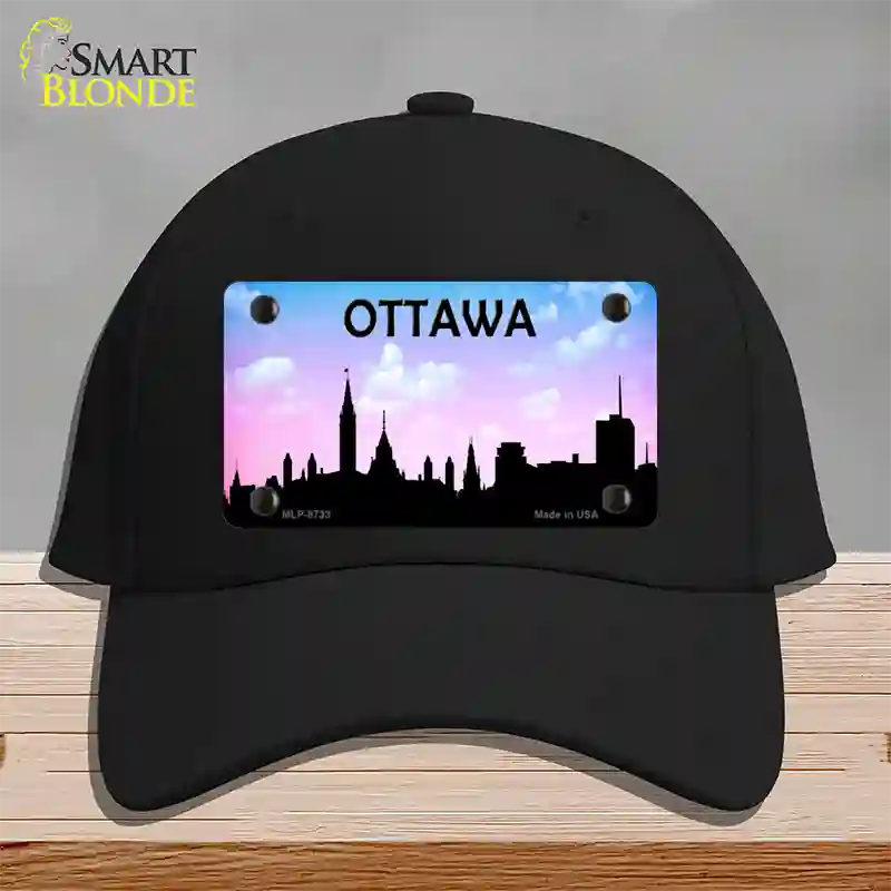 Ottawa Silhouette Novelty License Plate Hat Cotton / Black