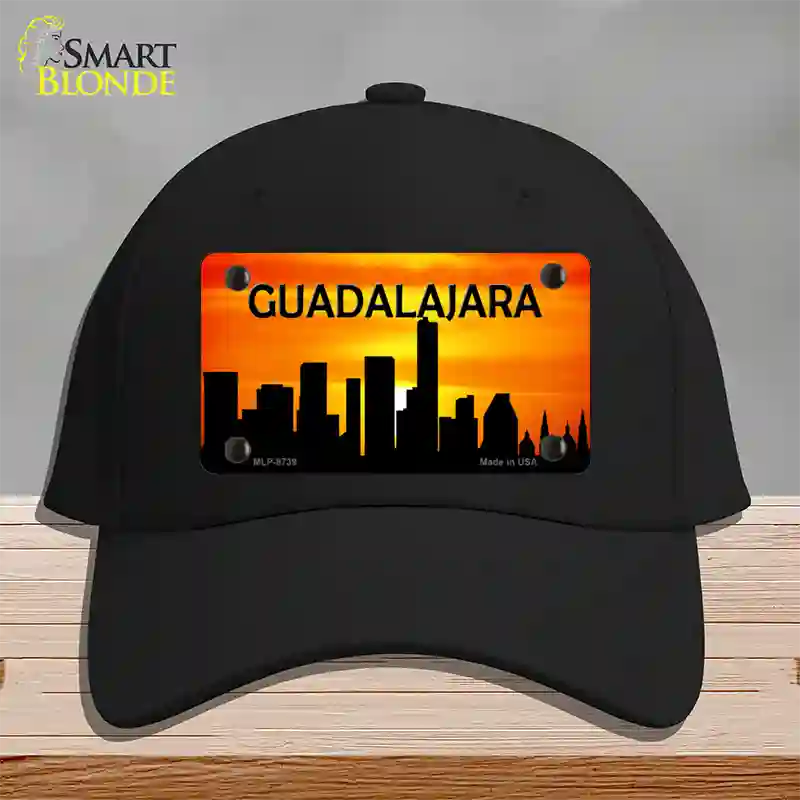 Guadalajara Silhouette Novelty License Plate Hat Cotton / Black