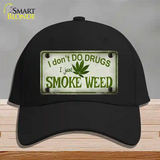 I Dont Do Drugs Novelty License Plate Hat Cotton / Black