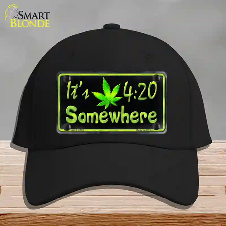 Its 4:20 Novelty License Plate Hat Cotton / Black