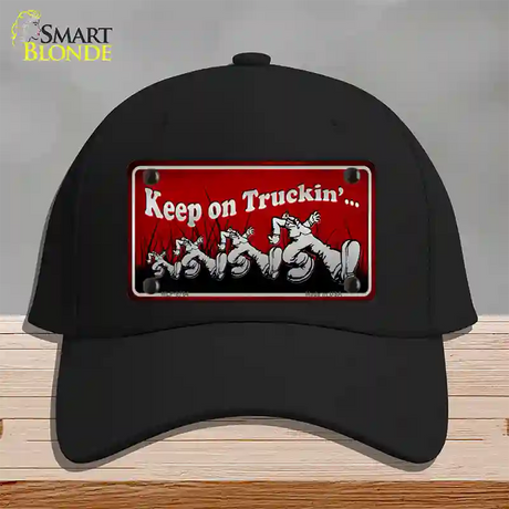 Keep On Trucking Novelty License Plate Hat Cotton / Black