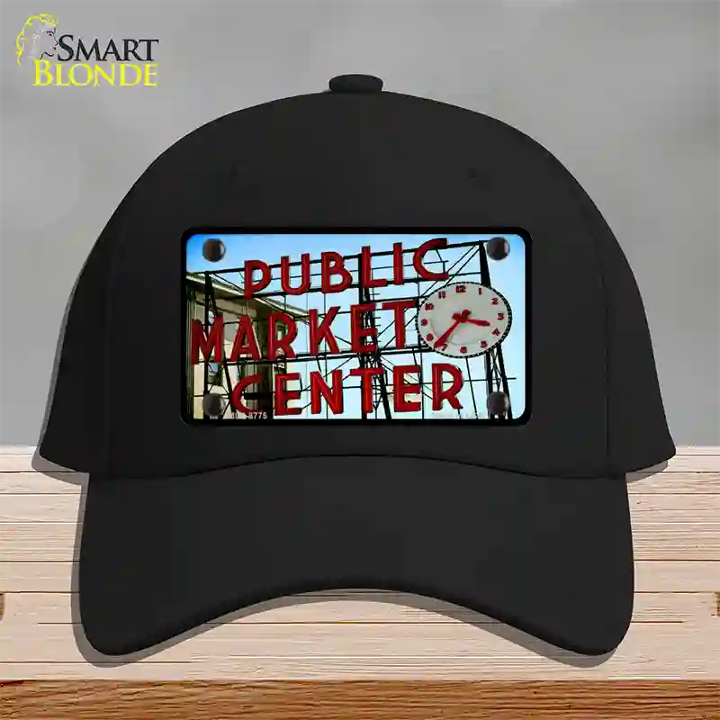 Pikes Place Novelty License Plate Hat Cotton / Black