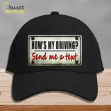 Send Me A Text Novelty License Plate Hat Cotton / Black