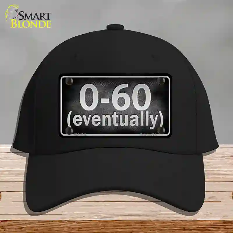 0 To 60 Novelty License Plate Hat Cotton / Black