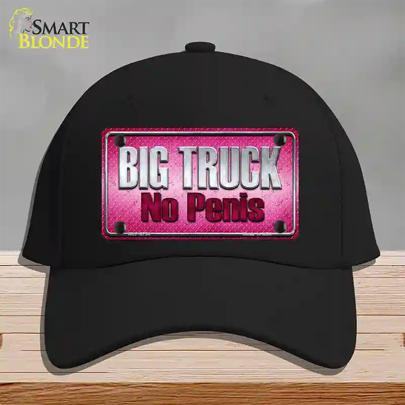 Big Truck No Penis Novelty License Plate Hat Cotton / Black