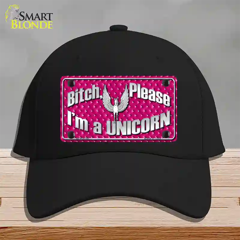 Bitch Please Novelty License Plate Hat Cotton / Black