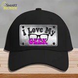 I Love My Geek Novelty License Plate Hat Cotton / Black