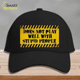 Does Not Play Well Novelty License Plate Hat Cotton / Black