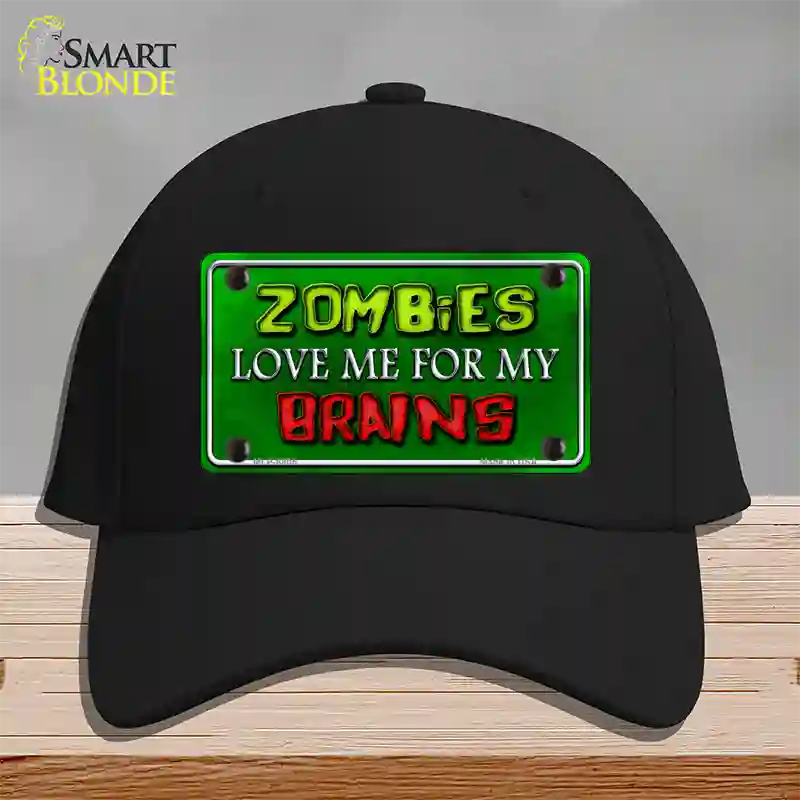 Zombies Love Me Novelty License Plate Hat Cotton / Black