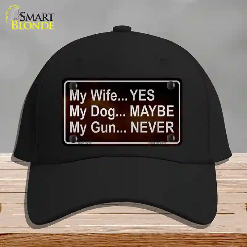 My Gun Novelty License Plate Hat Cotton / Black