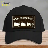 Hug The Dog Novelty License Plate Hat Cotton / Black