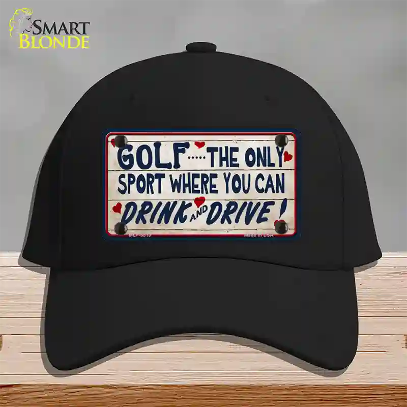 Drink And Drive Novelty License Plate Hat Cotton / Black