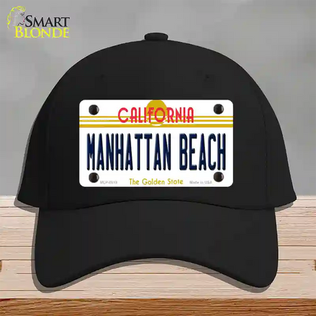 Manhattan Beach CA Novelty License Plate Hat Cotton / Black