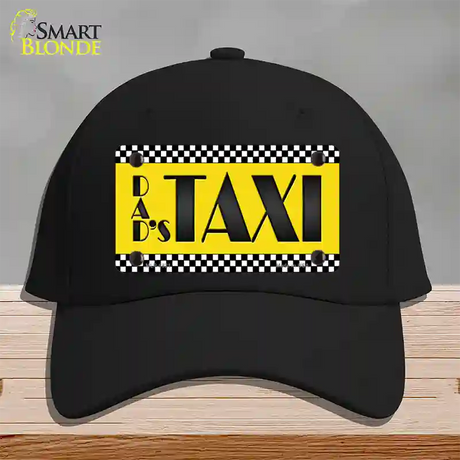 Dads Taxi Novelty License Plate Hat Cotton / Black