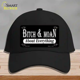 Bitch And Moan Novelty License Plate Hat Cotton / Black