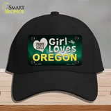 This Girl Loves Oregon Novelty License Plate Hat Cotton / Black