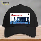 La Conner Washington Novelty License Plate Hat Cotton / Black