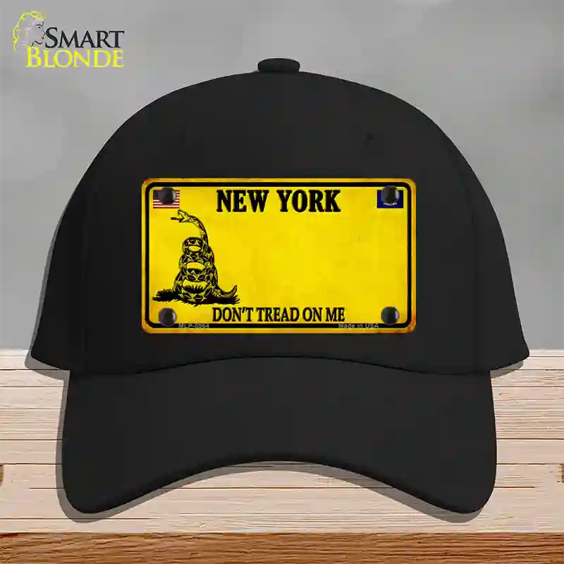 New York Dont Tread On Me Novelty License Plate Hat Cotton / Black