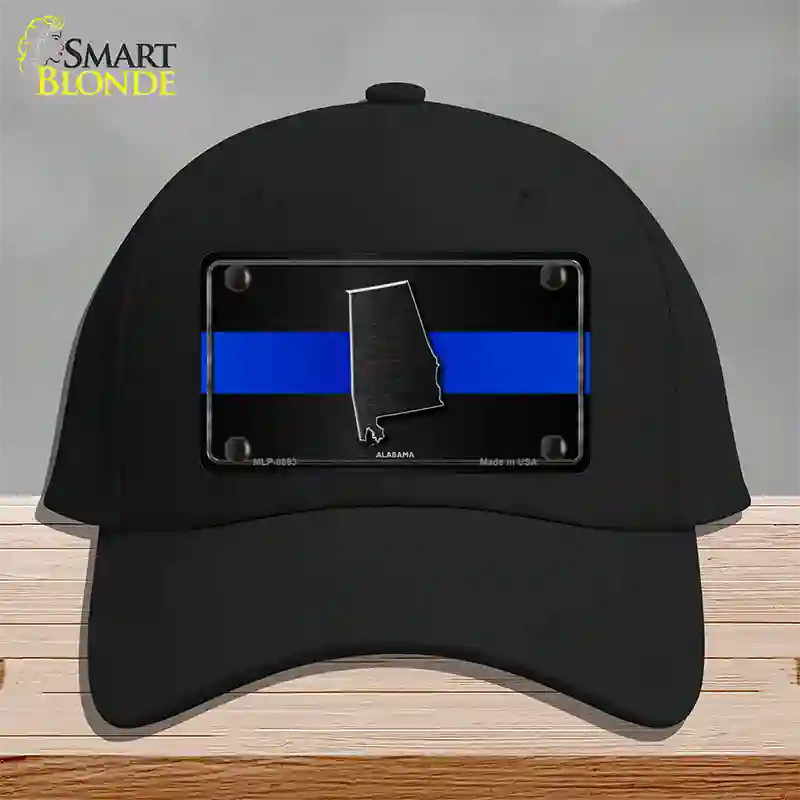 Alabama Thin Blue Line Novelty License Plate Hat Cotton / Black