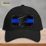 Connecticut Thin Blue Line Novelty License Plate Hat Cotton / Black